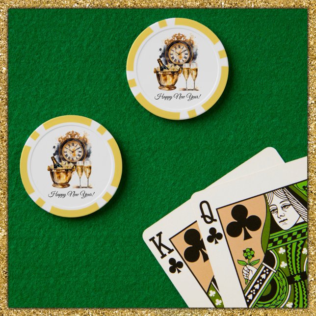 Lot De Jeton De Poker Nouvel An noir et or (Créateur téléchargé)