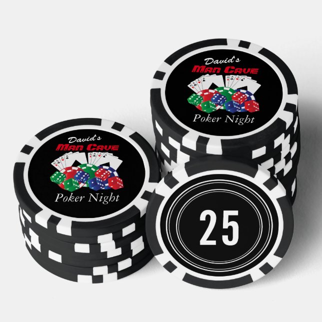Lot De Jeton De Poker Nuit de poker à Man Cave (Empiler)