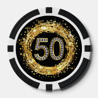 Lot De Jeton De Poker Numéro de diamant 50 Parties scintillant Bling Con
