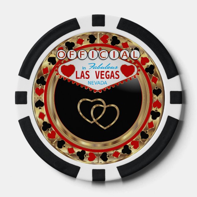 Lot De Jeton De Poker Officiel à Las Vegas (Recto)