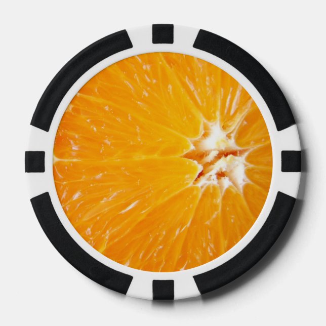 Lot De Jeton De Poker Orange (Recto)