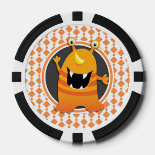 Lot De Jeton De Poker orange monstre