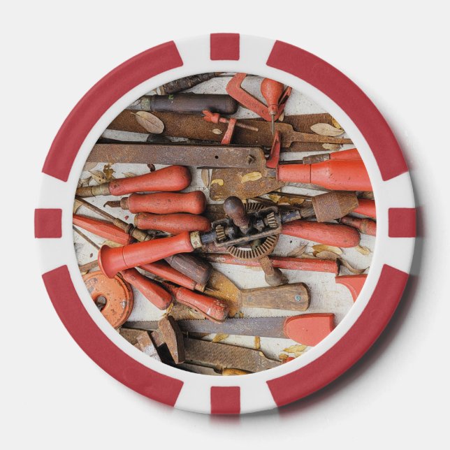 Lot De Jeton De Poker Outils Outil Russe antique Red Man (Recto)
