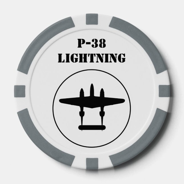 Lot De Jeton De Poker P-38 Éclair (Recto)