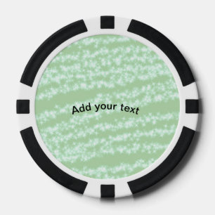 Lot De Jeton De Poker Paillettes pastel vert scintillement nom texte boh