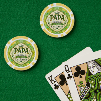 Lot De Jeton De Poker Papa, L'Homme, Le Mythe, La Légende