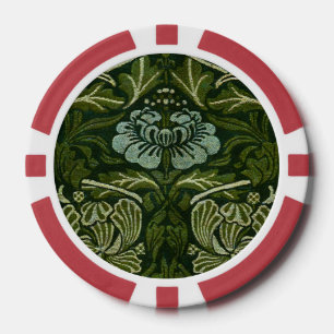 Lot De Jeton De Poker Papier peint Grande Tulipe Rose verte de William M