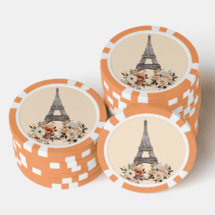 Lot De Jeton De Poker Paris France Tour Eiffel Belle Flore