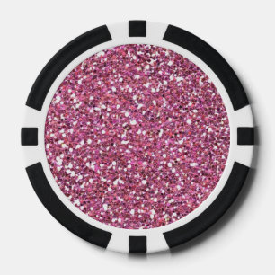 Lot De Jeton De Poker Parties scintillant rose brillant