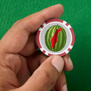 Lot De Jeton De Poker Pastèque Palestine - Slice