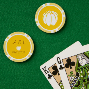 Lot De Jeton De Poker Patch citrouille en jaune