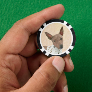 Lot De Jeton De Poker Peinture américaine sans poil Terrier - Chien Art
