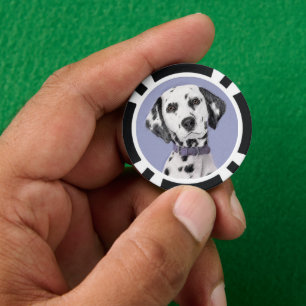 Lot De Jeton De Poker Peinture Dalmatienne - Cute Original Chien Art
