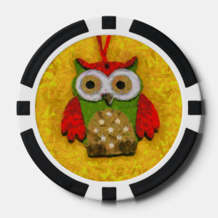 Lot De Jeton De Poker Peinture de hibou