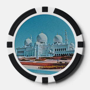 Lot De Jeton De Poker Peinture de mosquée d'Abu Dhabi