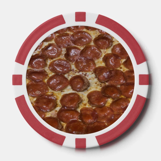 Lot De Jeton De Poker Pepperoni Pizza (Recto)