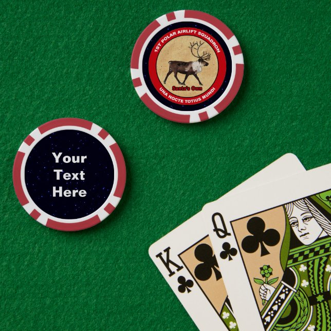 Lot De Jeton De Poker Père Noël - 1er Escadron de transport aérien polai (Table de poker (double))