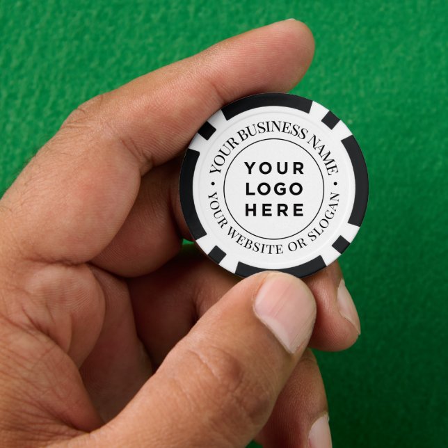 Lot De Jeton De Poker Personalized Business Logo and Text Elegant (main)