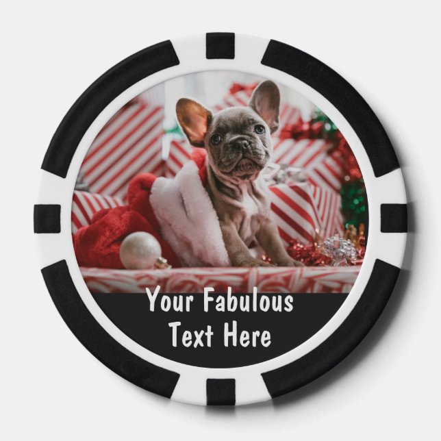 Lot De Jeton De Poker Personalized Photo and Text (Recto)