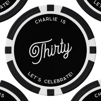Lot De Jeton De Poker Personnalisé 30 Trente-trentième anniversaire