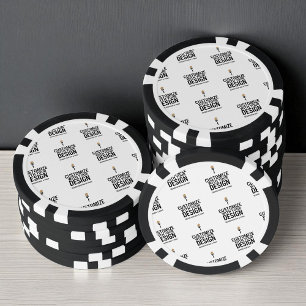 Lot De Jeton De Poker Personnalisé Entreprise Marque Minimaliste Personn