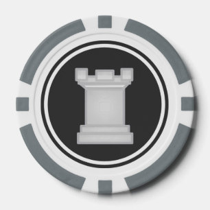 Lot De Jeton De Poker Pièce d'échecs White Rook