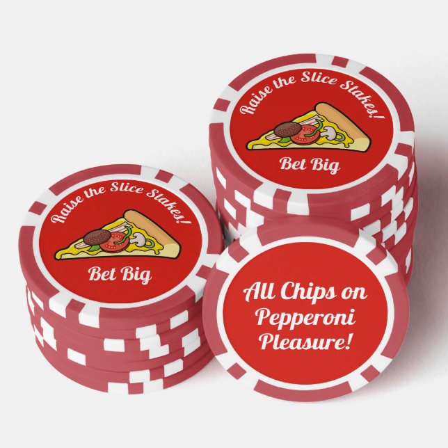 Lot De Jeton De Poker Pizza slice (Empiler)