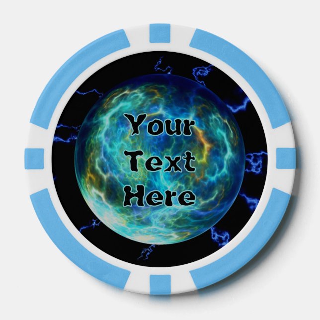 Lot De Jeton De Poker Plasma électrique (Recto)