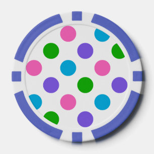 Lot De Jeton De Poker Pois multicolores