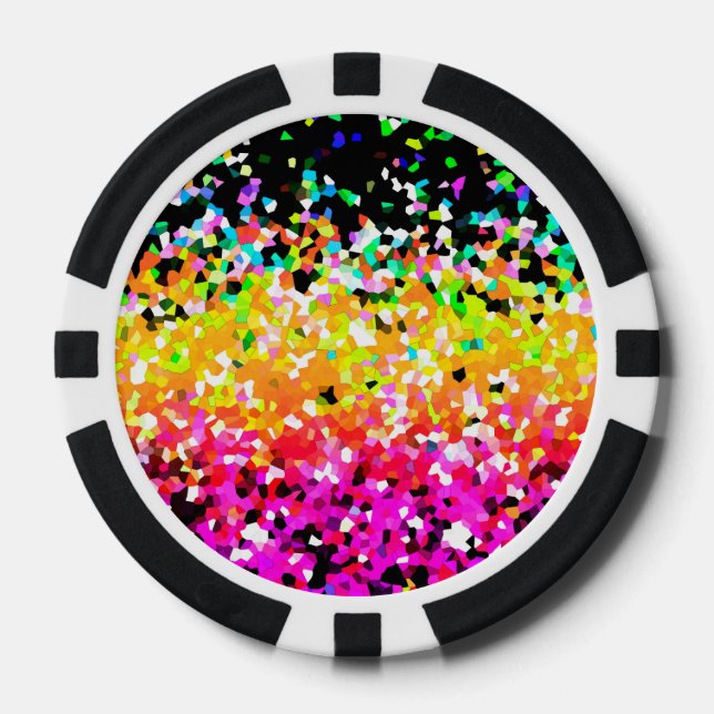 Lot De Jeton De Poker Poker Chip Mosaic Sparkley Texture (Recto)