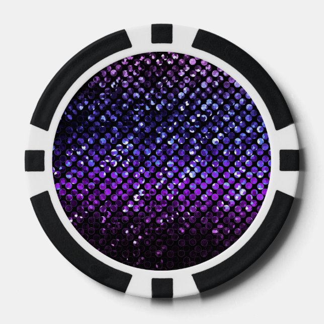 Lot De Jeton De Poker Poker Chip Purple Cryple Bling Strass (Recto)