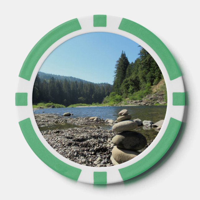 Lot De Jeton De Poker Poker Chip Richardson Grove Stones empilées (Recto)