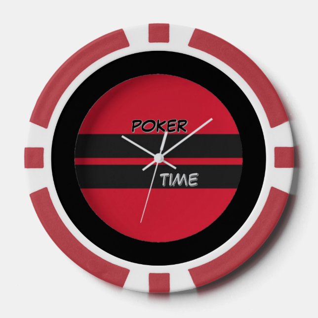 Lot De Jeton De Poker Poker Temps Rouge Noir (Recto)