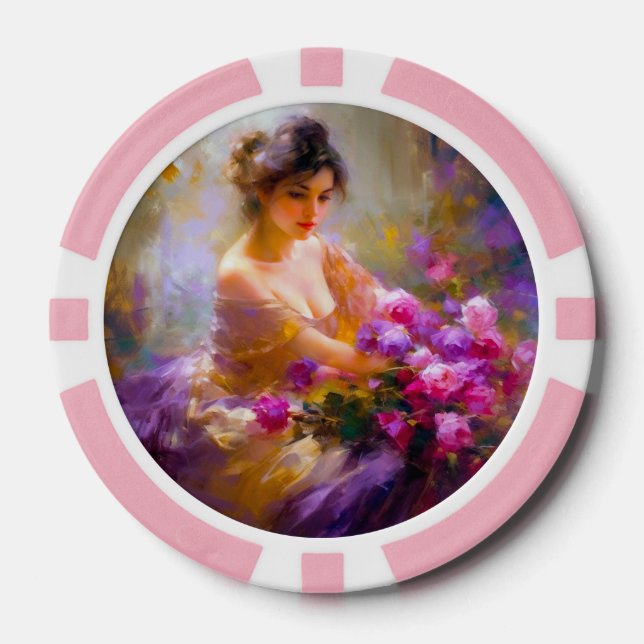 Lot De Jeton De Poker Portrait sensuel (Recto)