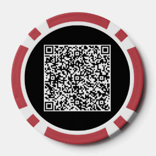 Lot De Jeton De Poker QR Code Scan Info Chips de poker personnalisés