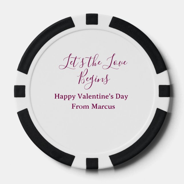 Lot De Jeton De Poker que le plaisir commence bonne année nom année simp (Recto)
