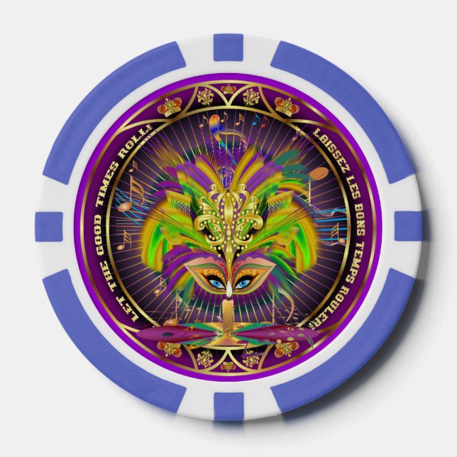 Lot De Jeton De Poker Queen 2 Mardi Gras Throw Get 500 (Recto)