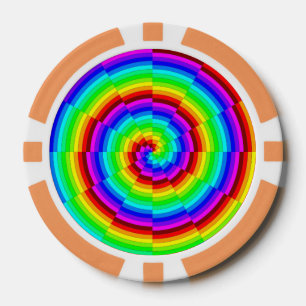 Lot De Jeton De Poker Rainbow Spiral par Kenneth Yoncich
