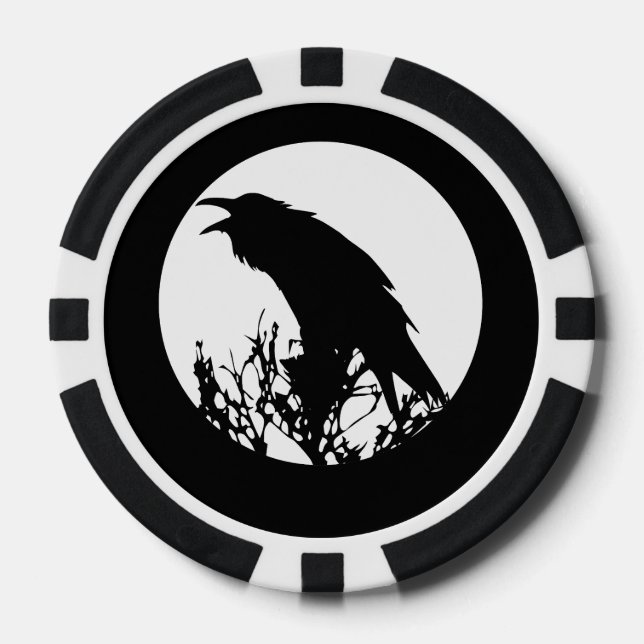 Lot De Jeton De Poker Raven Moon (Recto)
