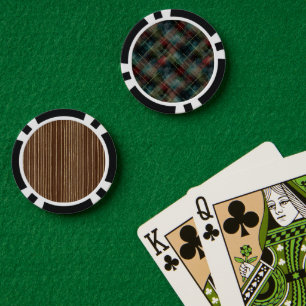 Lot De Jeton De Poker Rayures Ecossais Rouge Vert Bleu