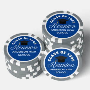 Lot De Jeton De Poker Réunion personnalisée de lycée Blue High School