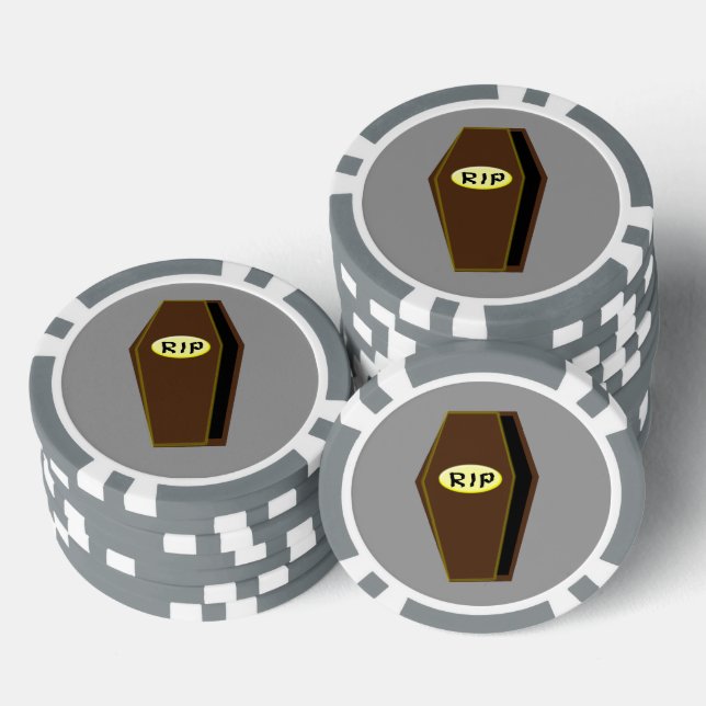 Lot De Jeton De Poker RIP Halloween café de la fin (Empiler)