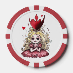 Lot De Jeton De Poker Robe rouge Alice