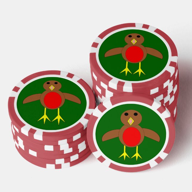 Lot De Jeton De Poker Robin de Noël (Empiler)