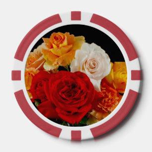 Lot De Jeton De Poker Rose Bouquet