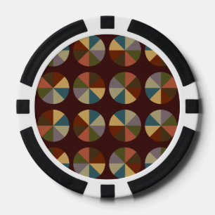 Lot De Jeton De Poker Roue couleur rouge foncé