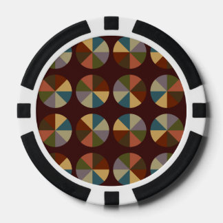 Lot De Jeton De Poker Roue couleur rouge foncé