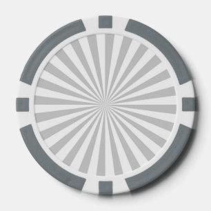 Lot De Jeton De Poker Roue de rotation classique gris clair