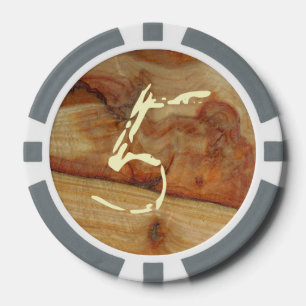 Lot De Jeton De Poker Rustic wood