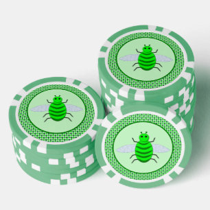 Lot De Jeton De Poker Saint Patricks Day Bee et Shamrocks